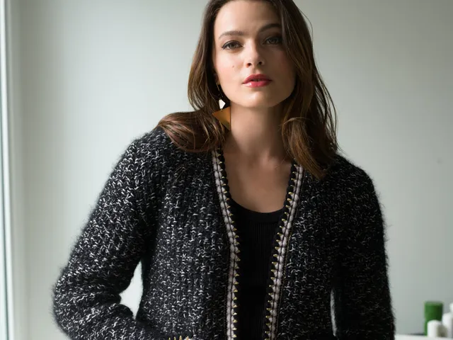 Anny Blatt Natalia kit maglia giacca taglia M nero mohair