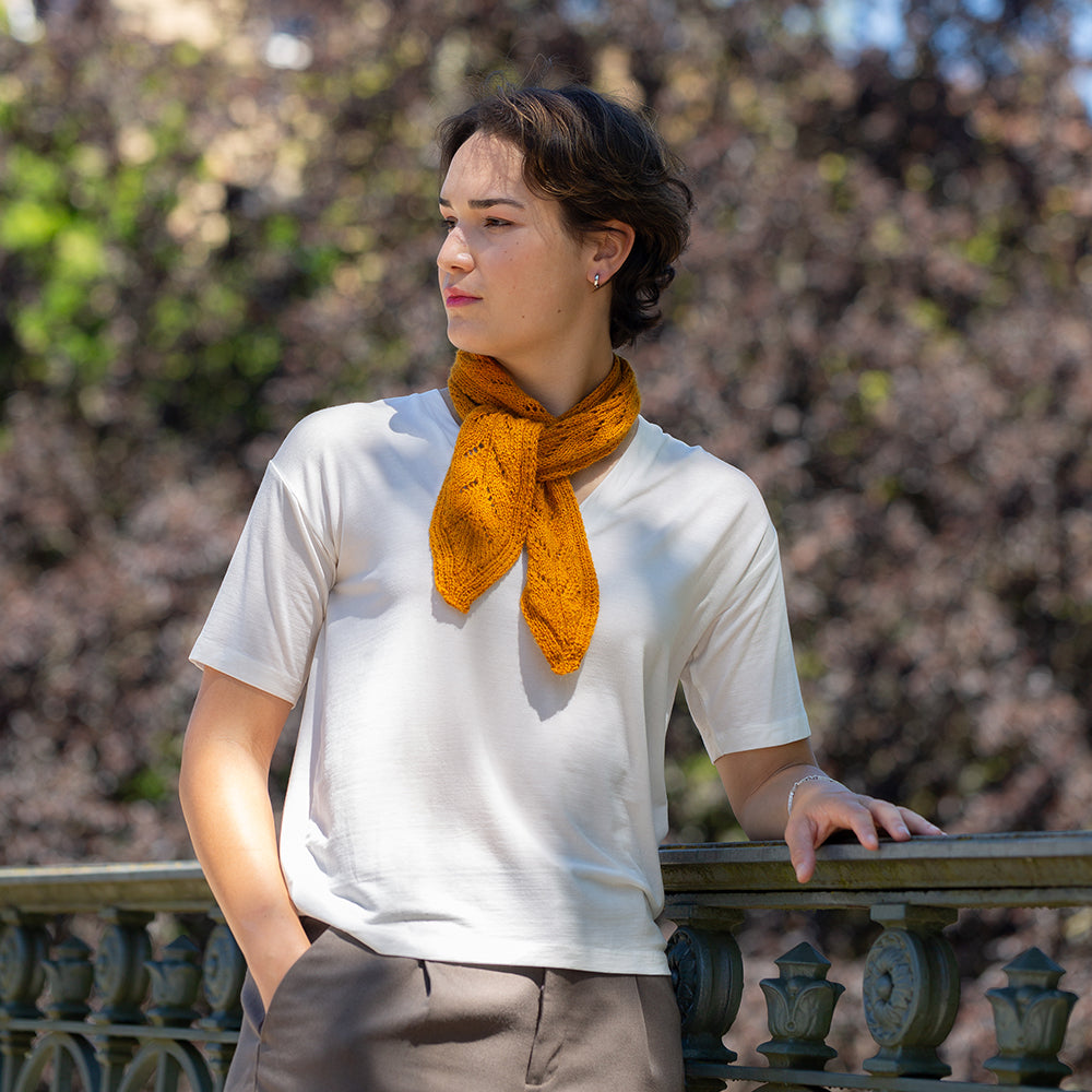 Pascuali Twisty Fluff schema maglia sciarpa traforata