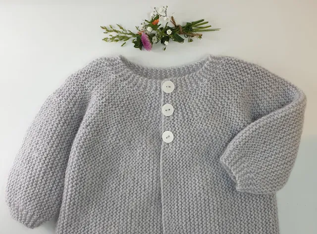 Annyblatt Acacia cappotto neonato kit maglia taglia 1 perla