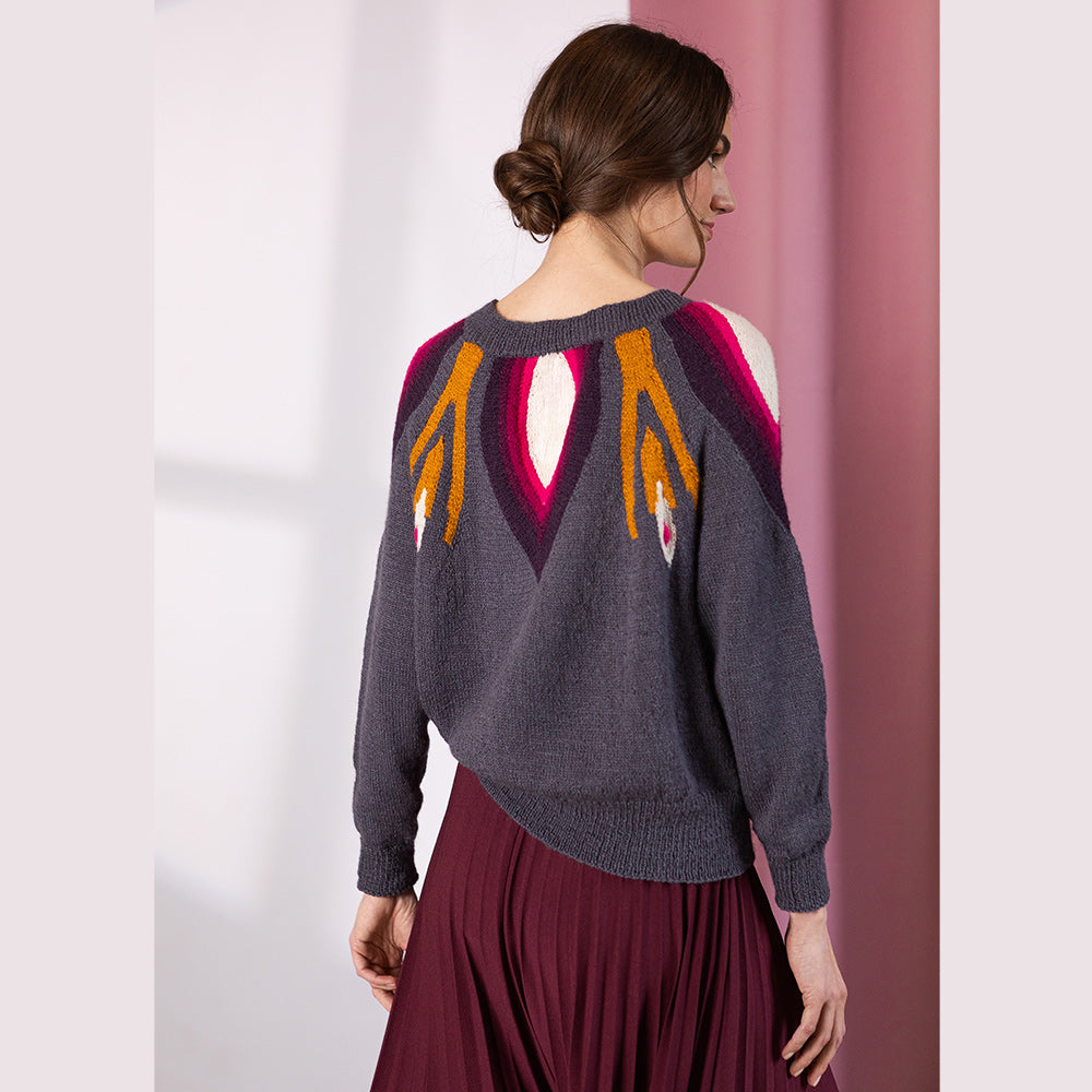 Pascuali Orchideja schema maglione donna alpaca