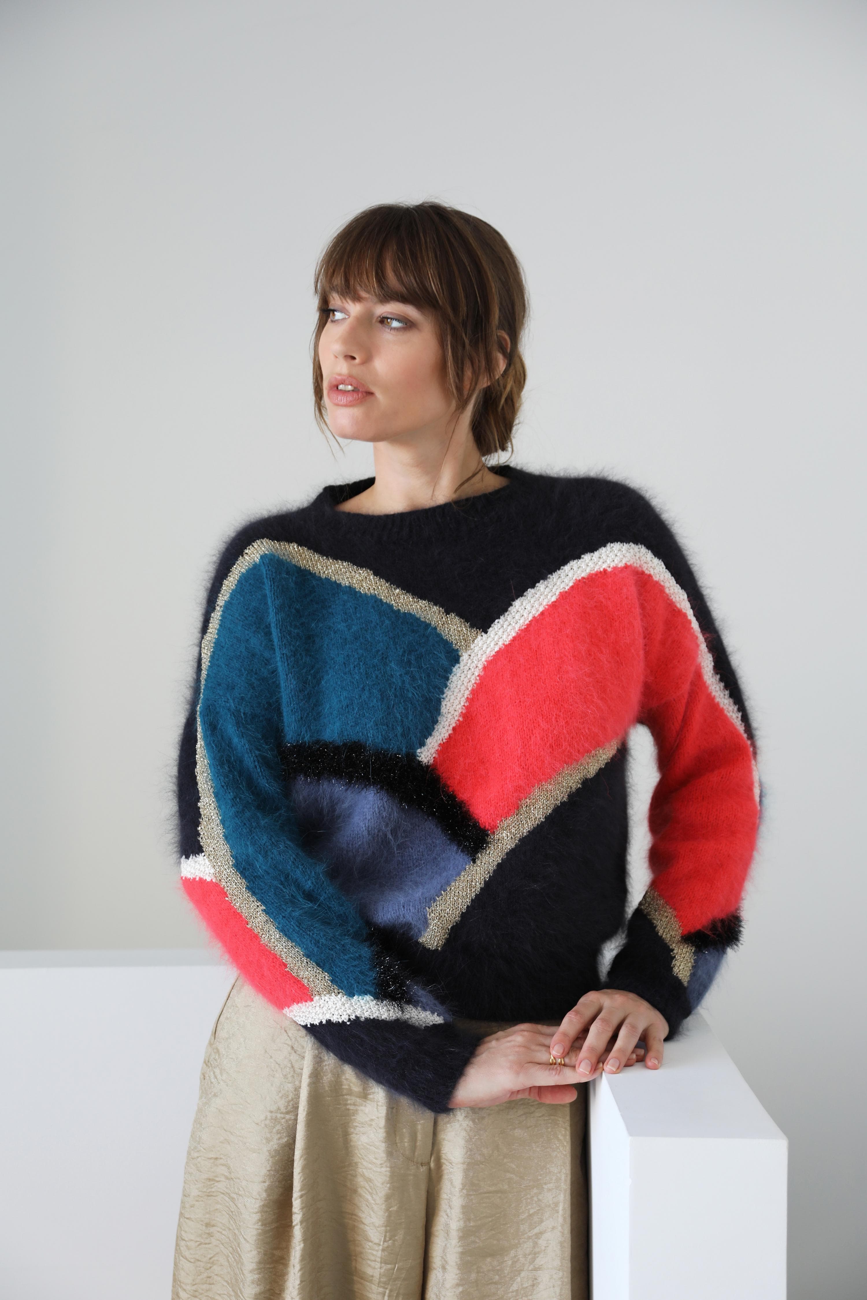 Anny Blatt Lizzy maglione angora capucine