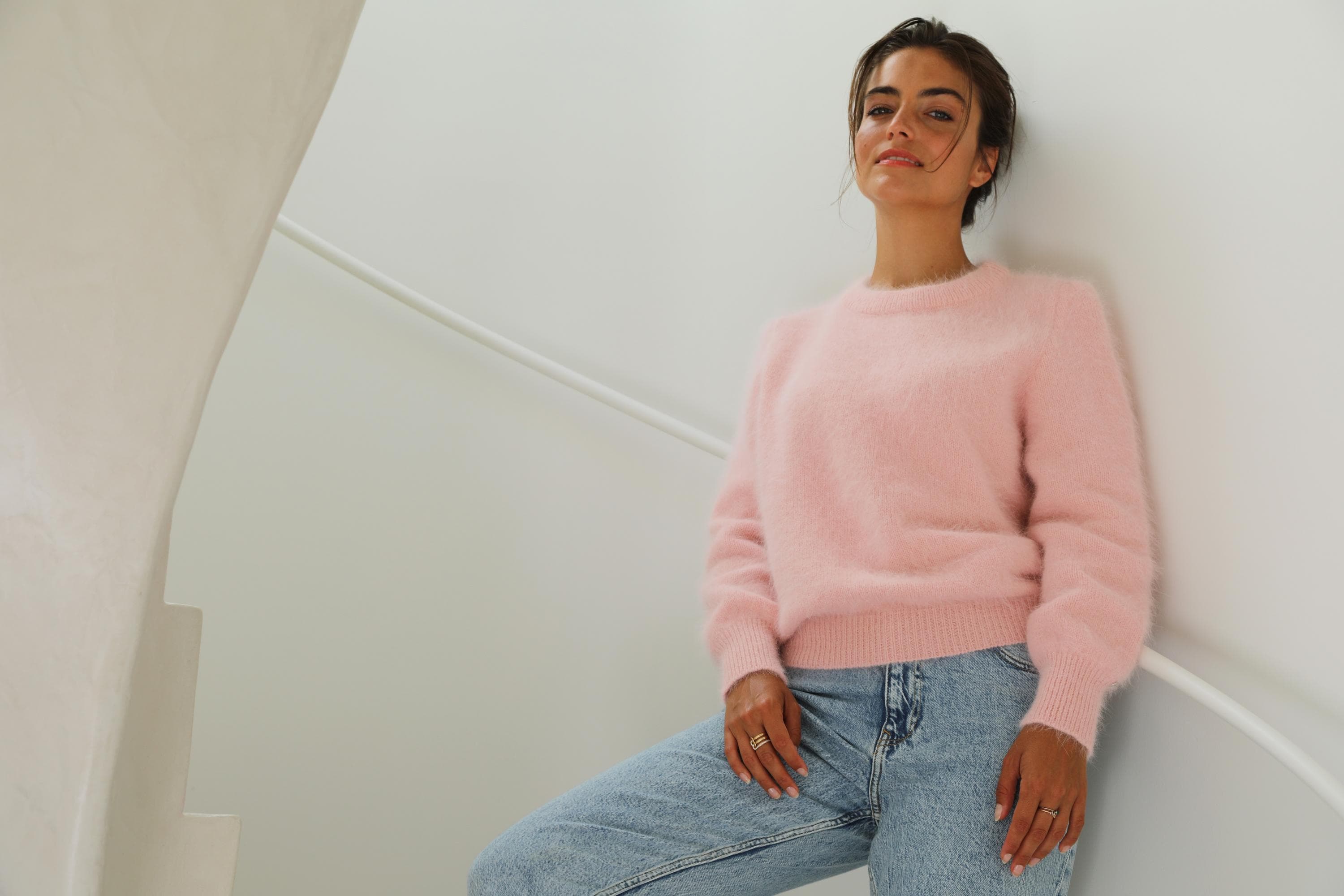 Annyblatt Tina maglione girocollo donna taglia S cipria