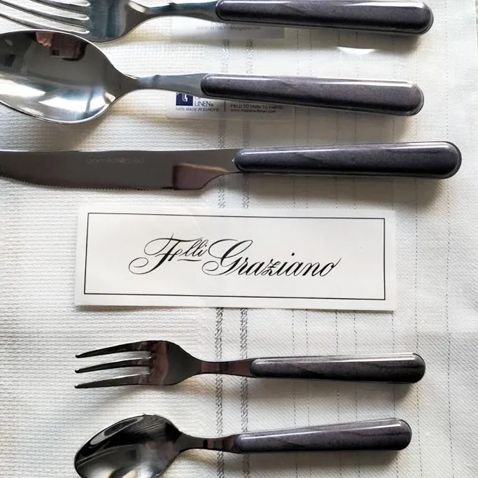 Gomitolorosa Set Americano con Posate x2 tovagliette lino
