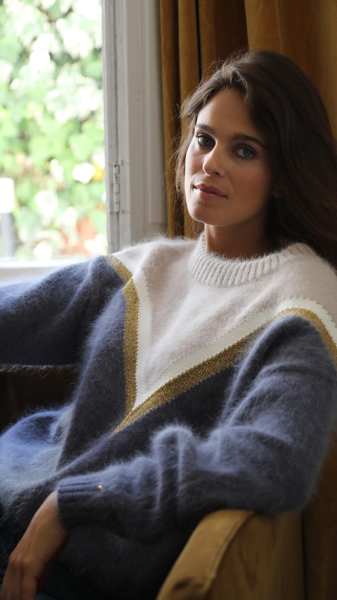 Anny Blatt Celeste maglione angora cumulus dune XS