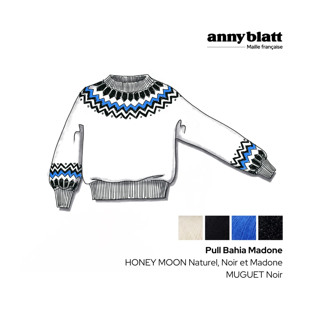Annyblatt Bahia kit maglia pull jacquard mohair
