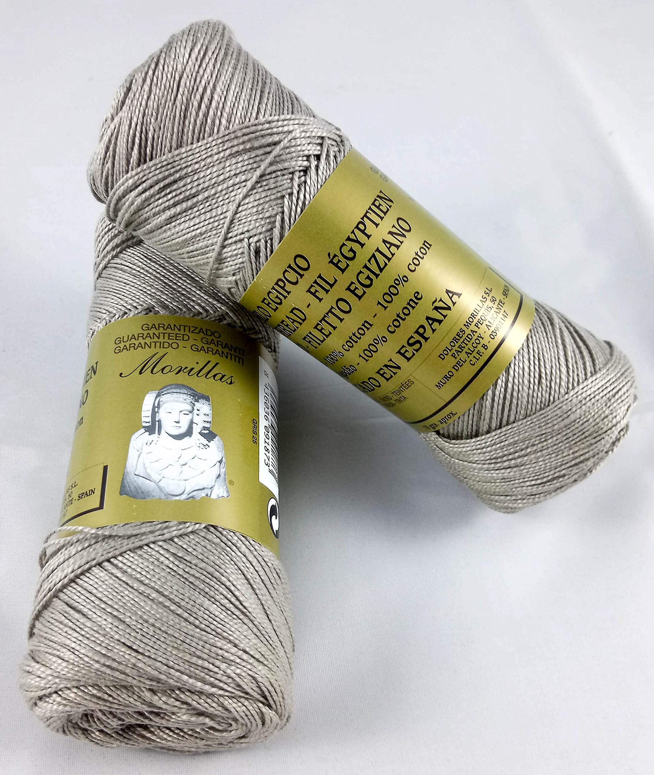 Morillas Zepelines Ne 5/2 cotone perlato 2 pezzi grigio 25