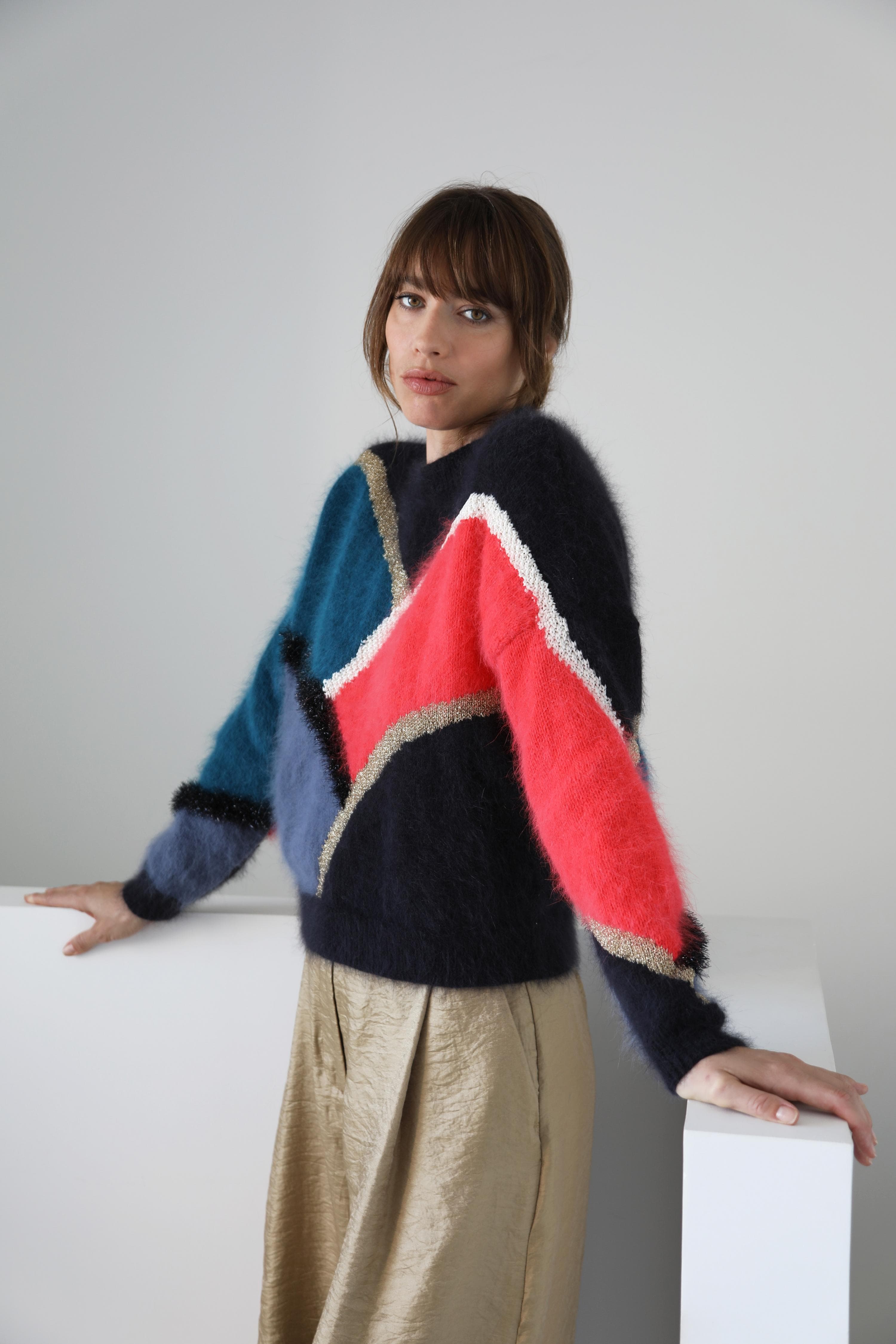 Anny Blatt Lizzy maglione angora capucine