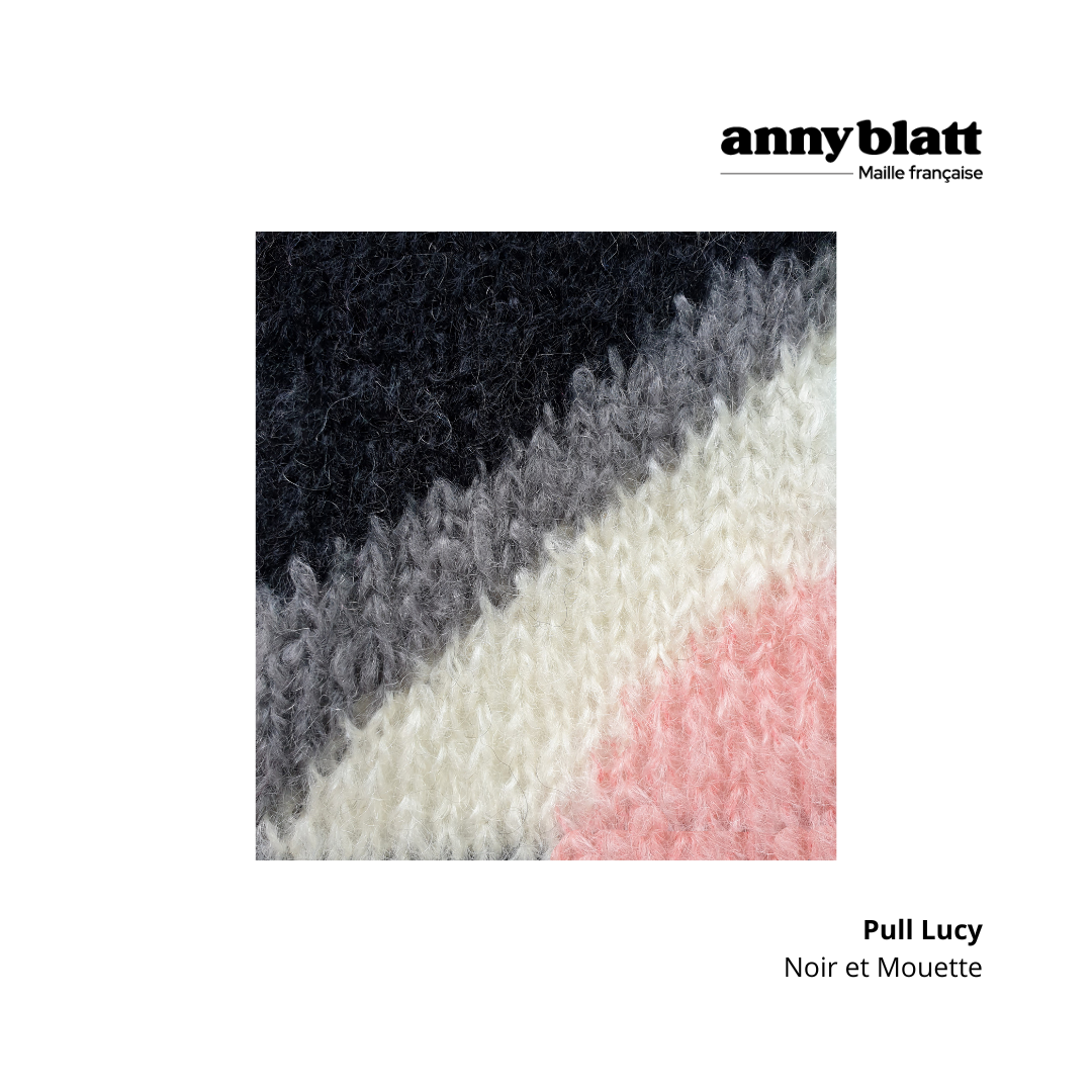 Annyblatt Lucy kit maglia pullover jacquard nero pacifico