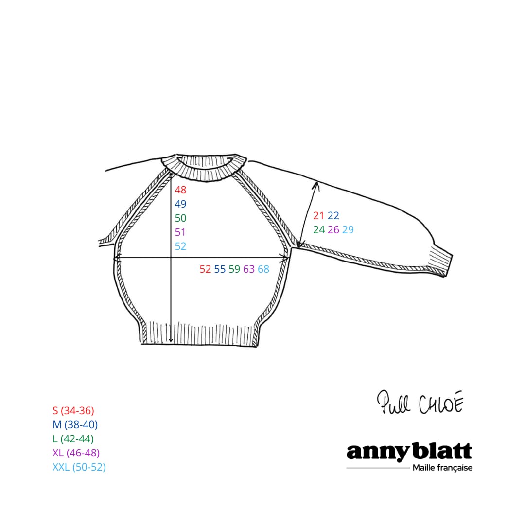 Anny Blatt Chloé kit pull raglan angora