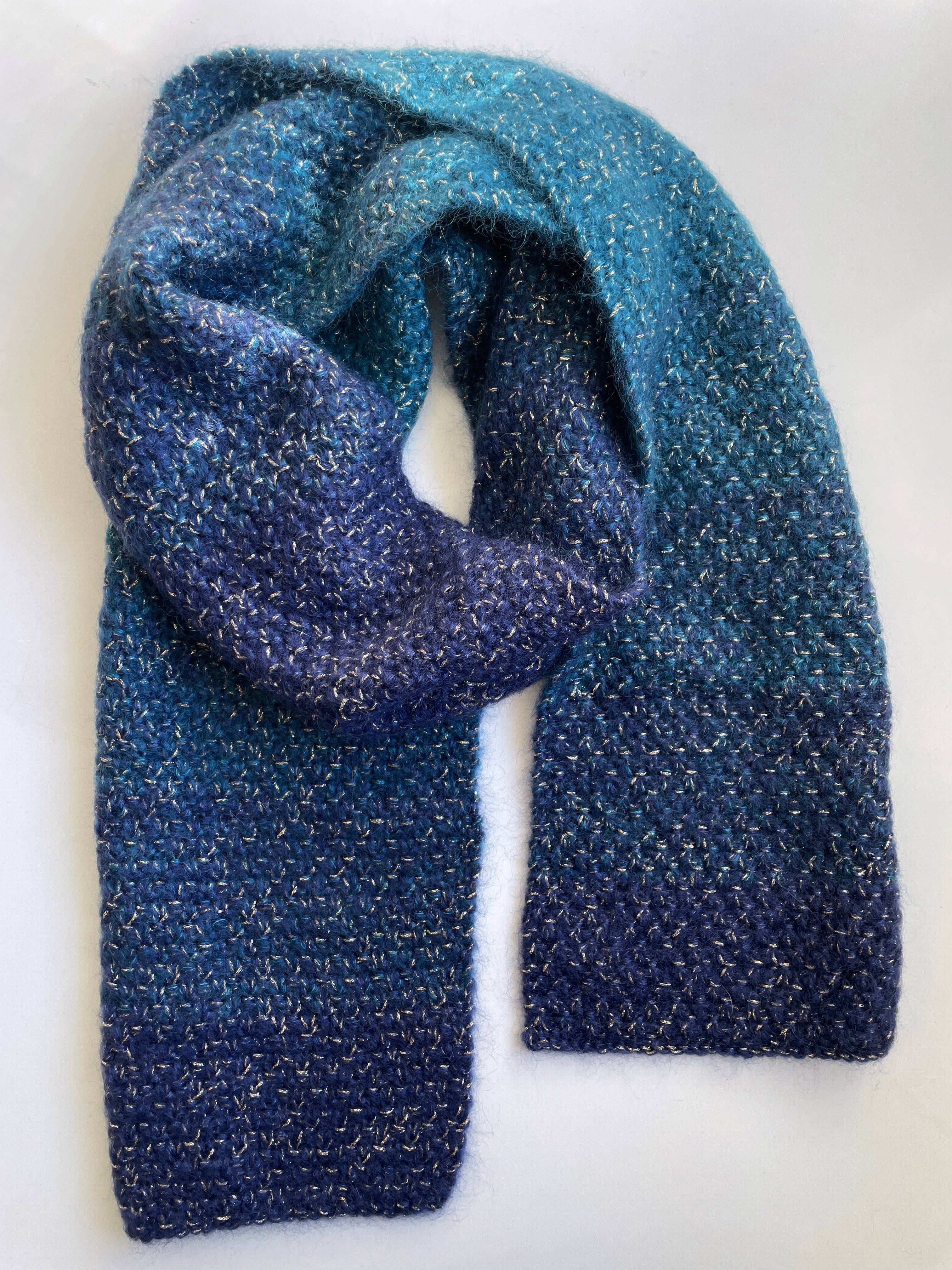 Anny Blatt Méribel kit sciarpa mohair oceano taglia unica