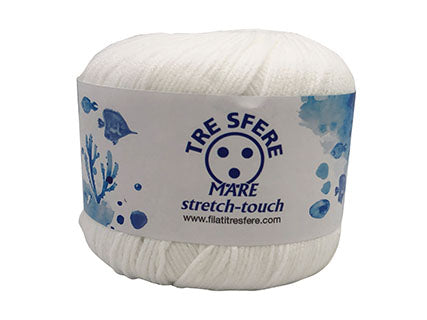 Il Filo di Arianna Mare Stretch filato costumi bianco 50g