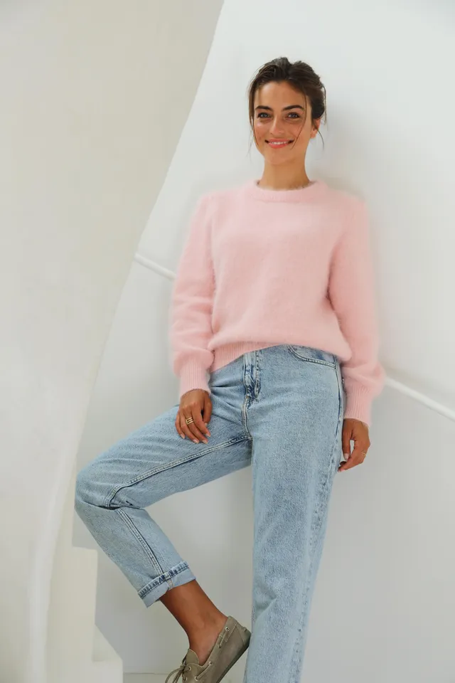 Annyblatt Tina maglione girocollo donna taglia S cipria