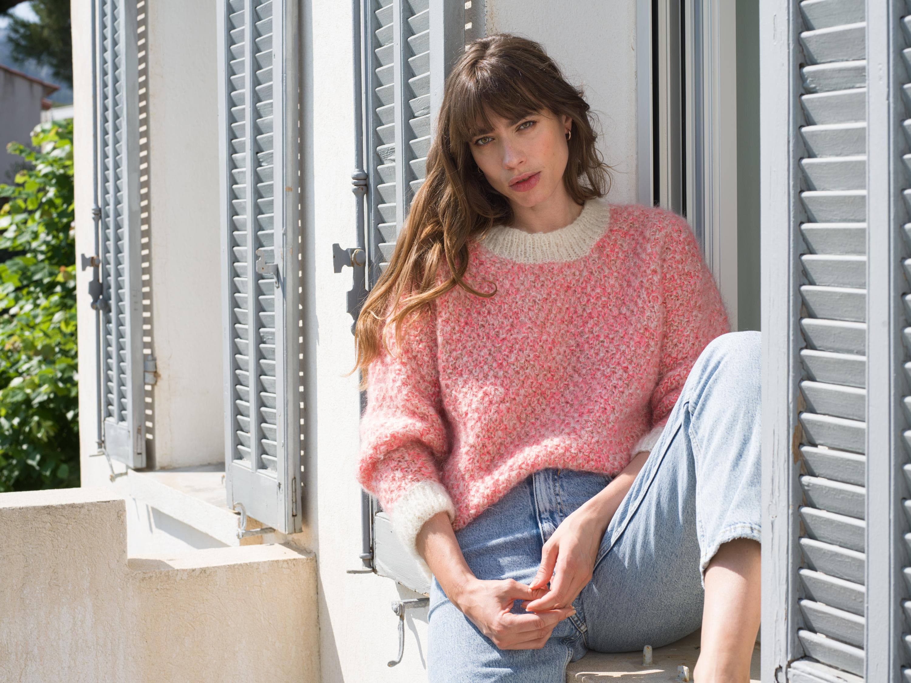 Anny Blatt Paloma kit maglia mohair punto grano M