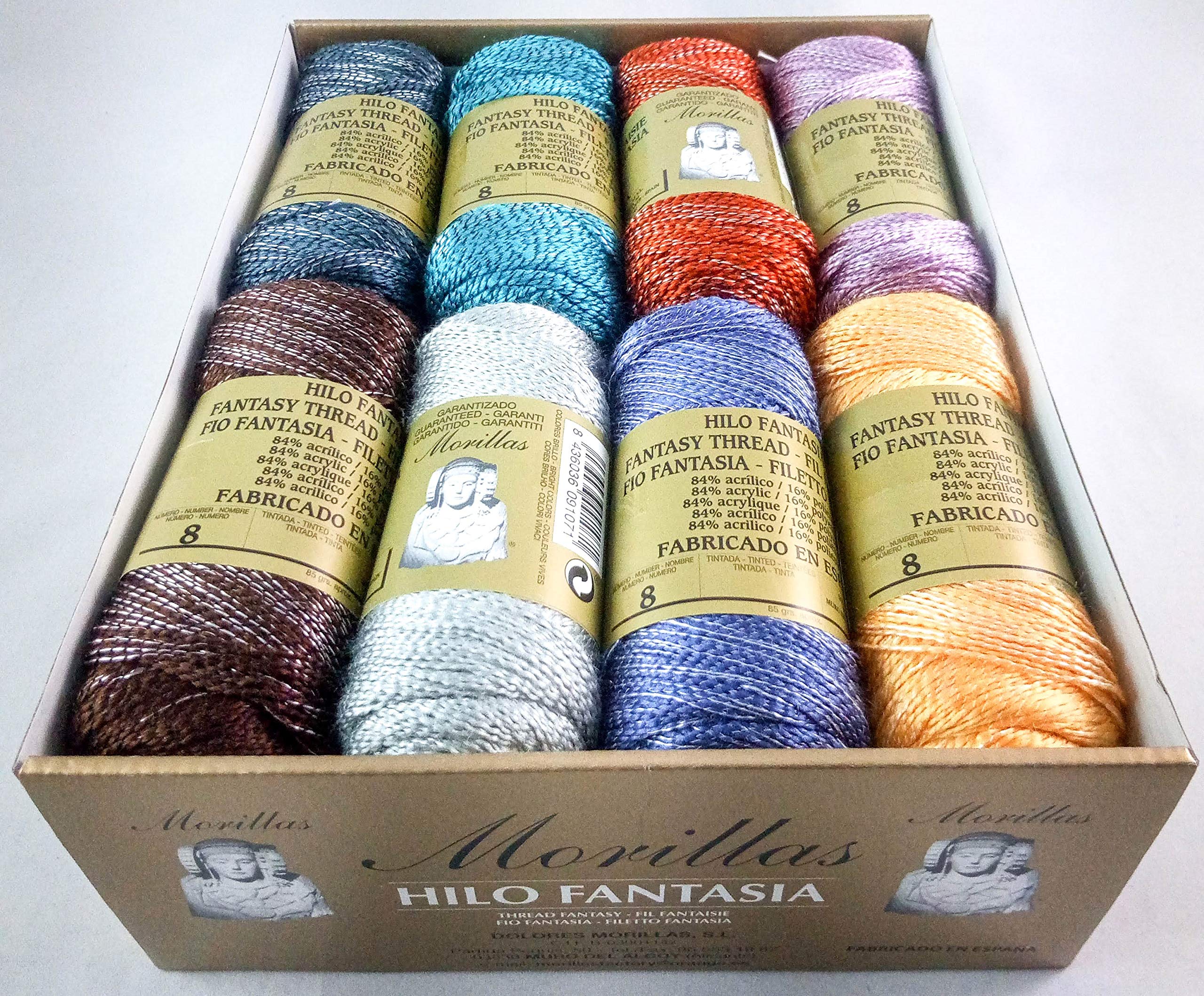 Morillas Zepelines Fantasia N.8 filato acrilico scuri 16 gomitoli lurex