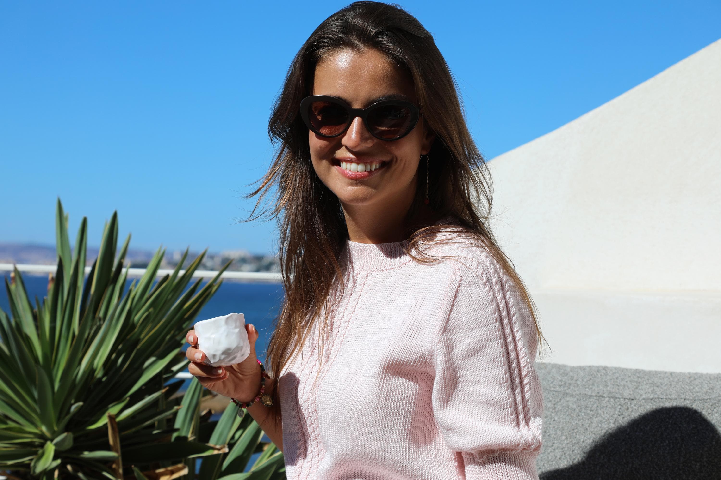 Anny Blatt Talia kit maglione cotone rosa