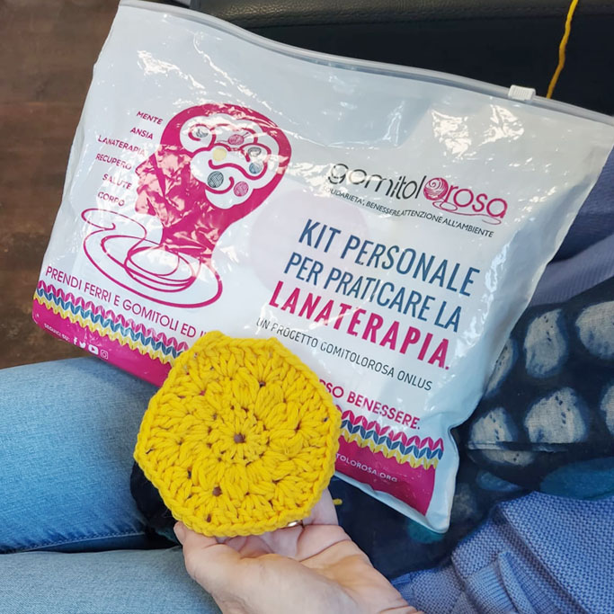 Gomitolorosa Lanaterapia Kit Sospeso da donare oncologia
