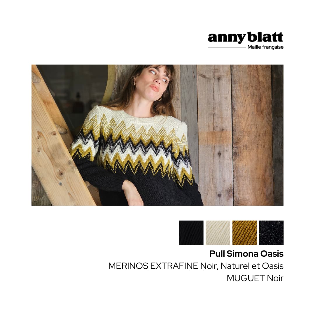 Anny Blatt Simona kit maglia merino oasis
