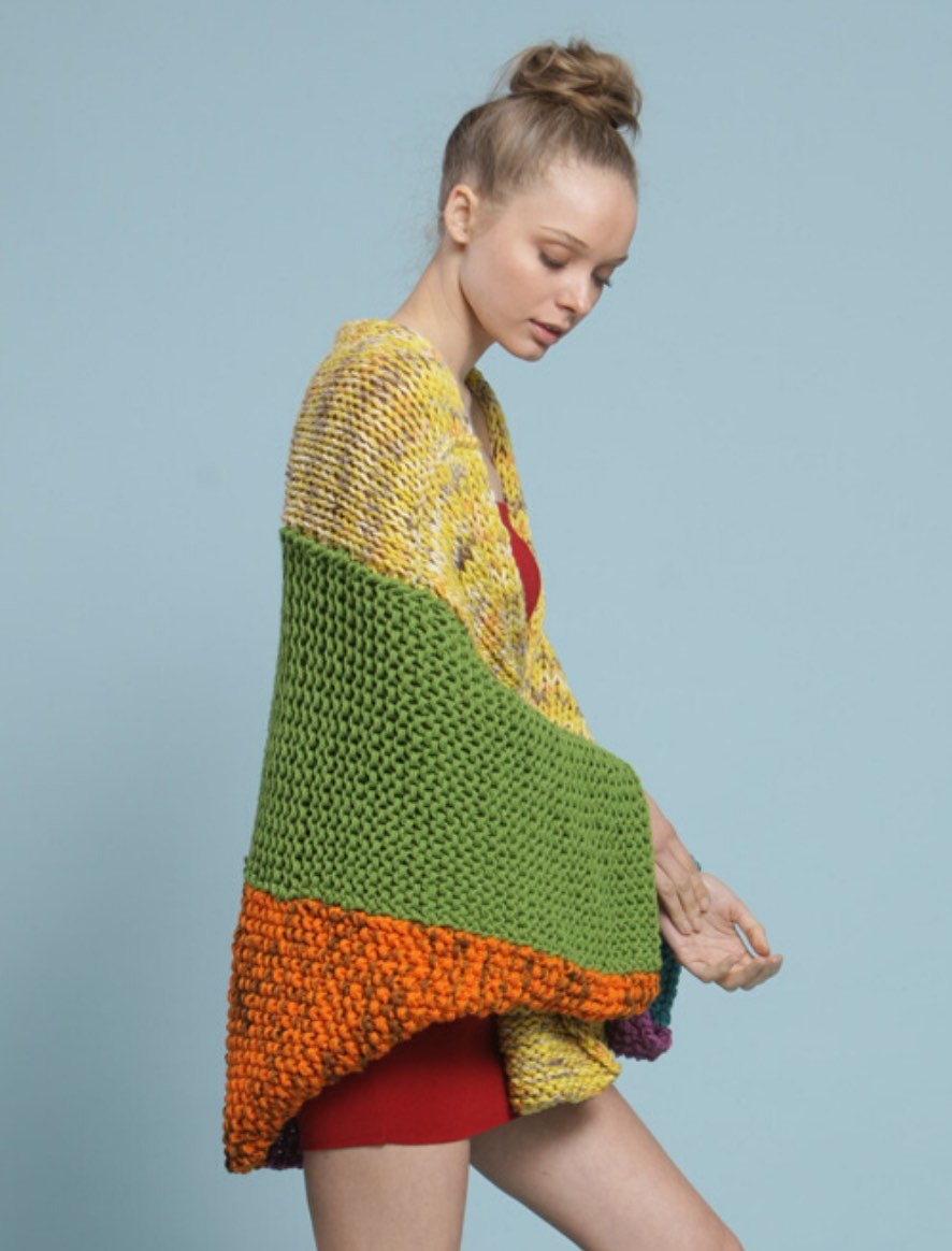 Rosarios4 107 Poncho Colorido schema poncho donna