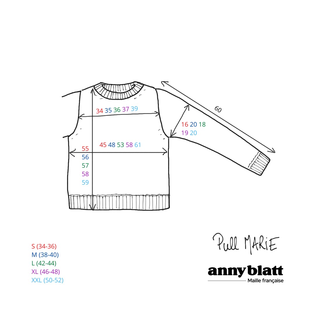 Anny Blatt Marie kit maglia S naturale grigio oro