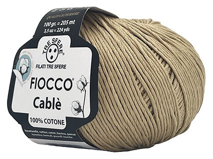 Il Filo di Arianna Fiocco Cable cotone gomitolo 100 g tinta unita