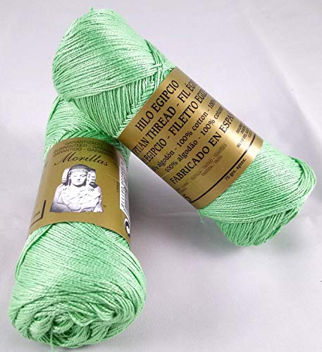 Morillas Zepelines Ne 8/2 cotone perlato verde 1 x2 tinta unita