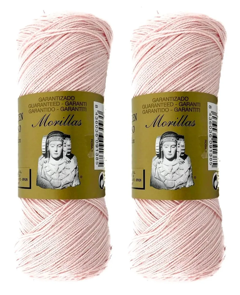 Morillas Zepelines Ne 8/2 cotone perlato rosa 8 2pz