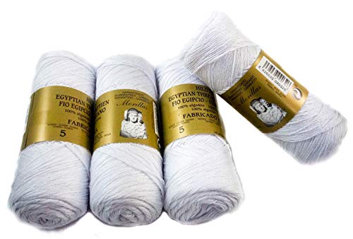 Morillas Zepelines Ne 5/2 cotone perlato bianco blu 4 pezzi