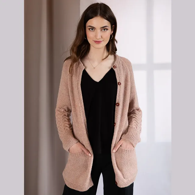 Pascuali Aleesha cardigan schema maglia download top-down