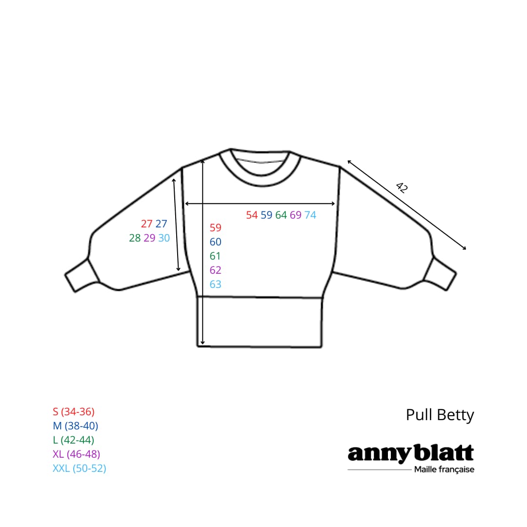 Annyblatt Betty kit maglia pullover mohair violine