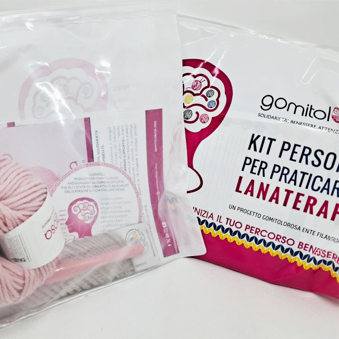 Gomitolorosa Lanaterapia Kit Sospeso da donare oncologia