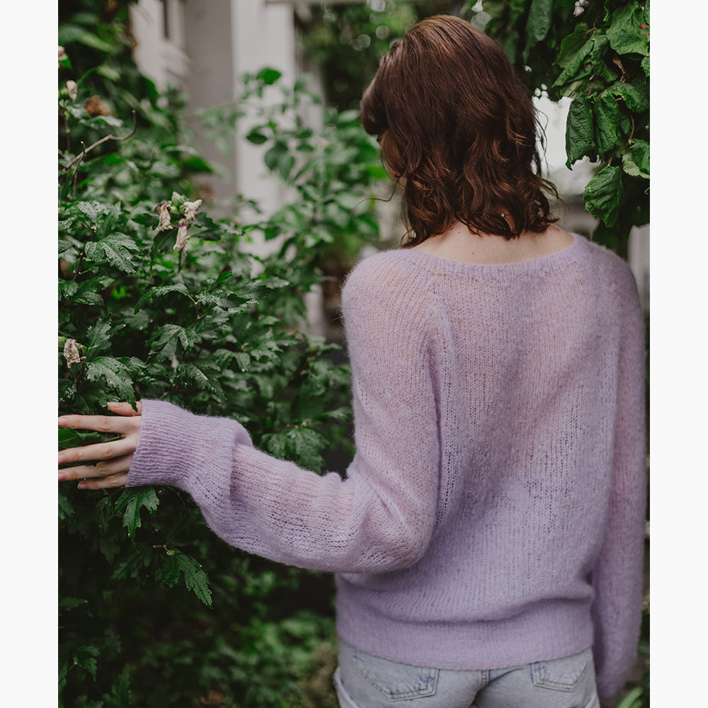 Pascuali Luela schema maglia pullover mohair raglan