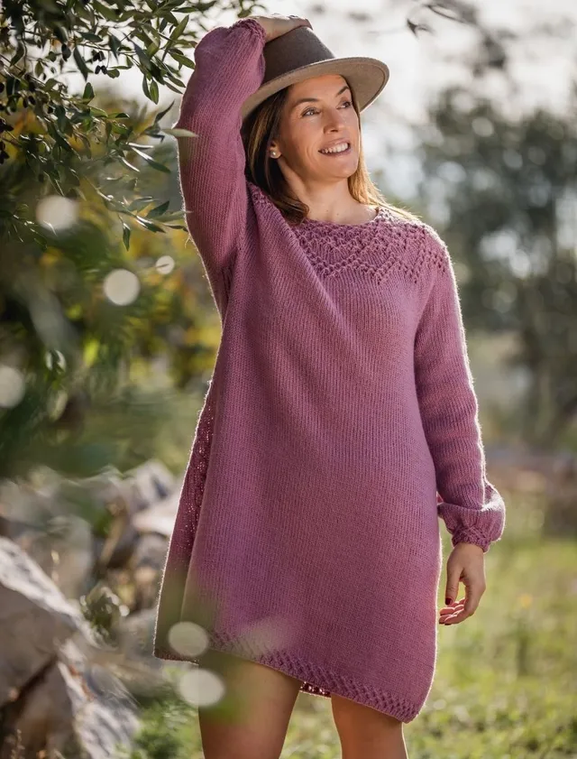 Rosarios4 318 Vestido Urze schema maglia donna
