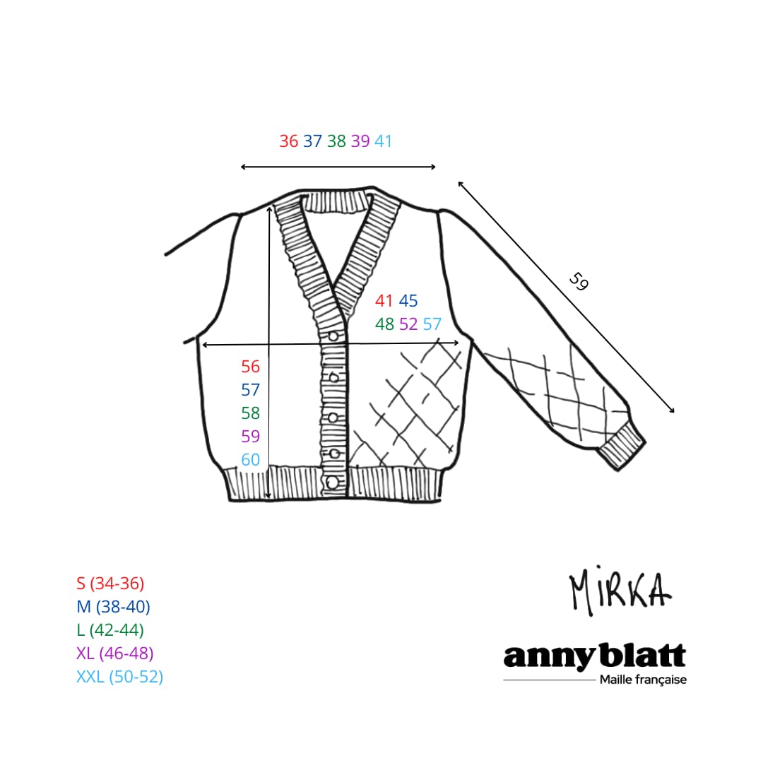 Annyblatt Mirka gilet kit maglia cotone jacquard