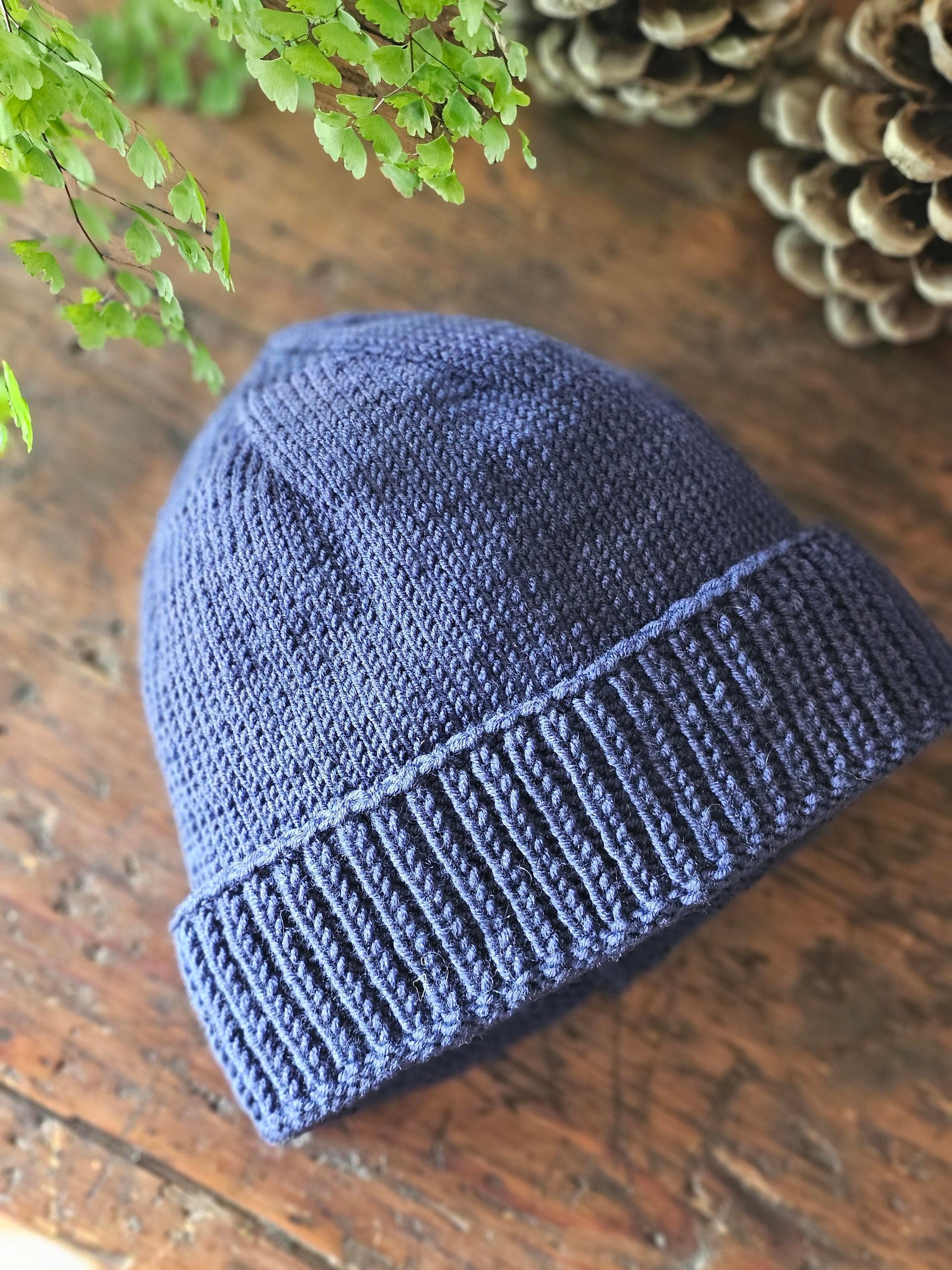 Anny Blatt Michigan kit berretto lana merino blu zaffiro