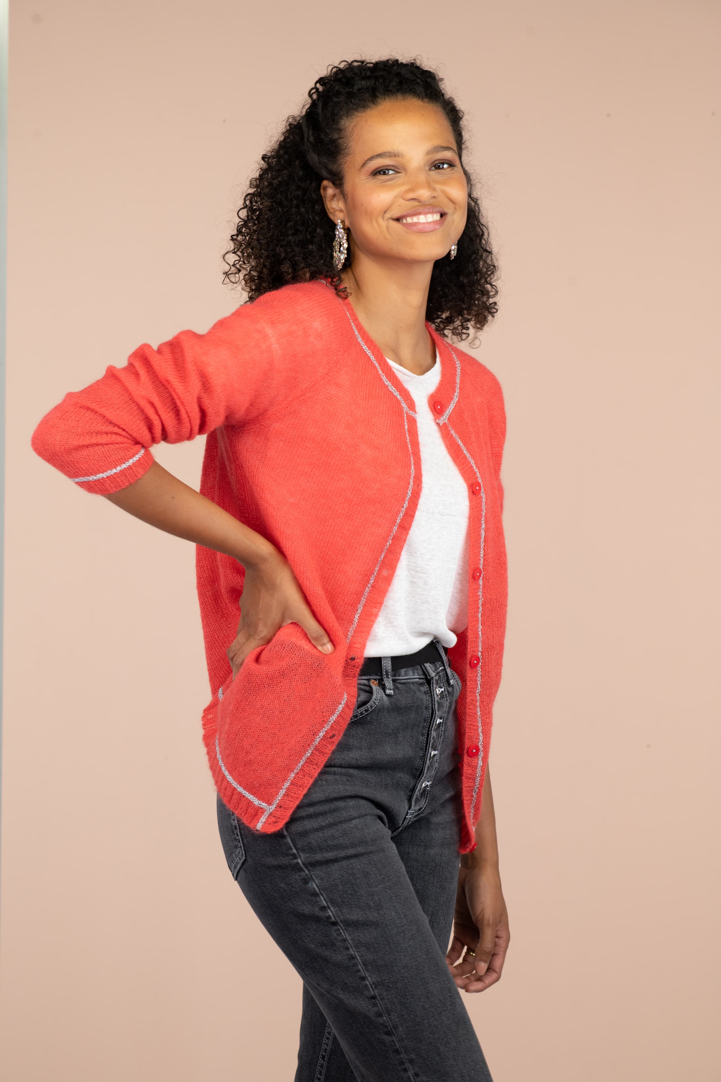 Annyblatt Honey Moon Cassis cardigan kit ferri S Capucine