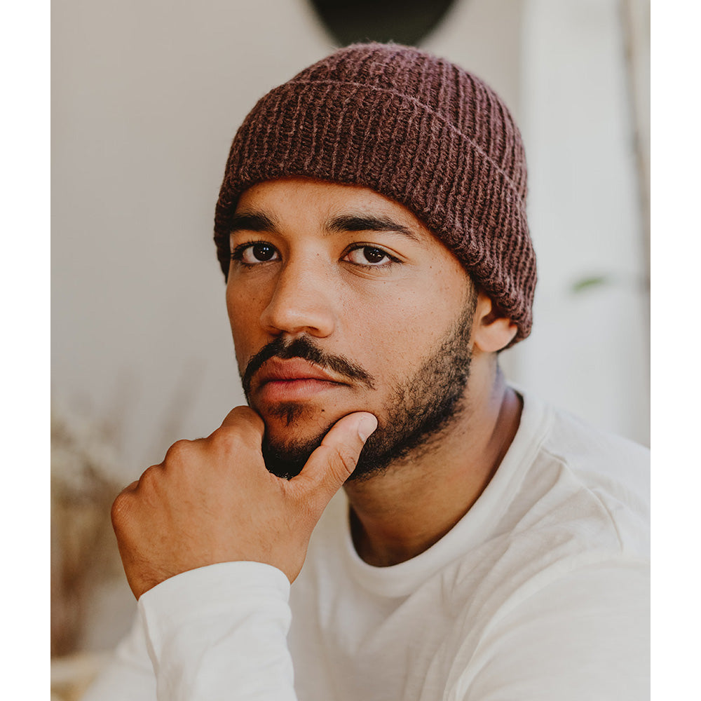 Pascuali Naran schema maglia cappello cammello