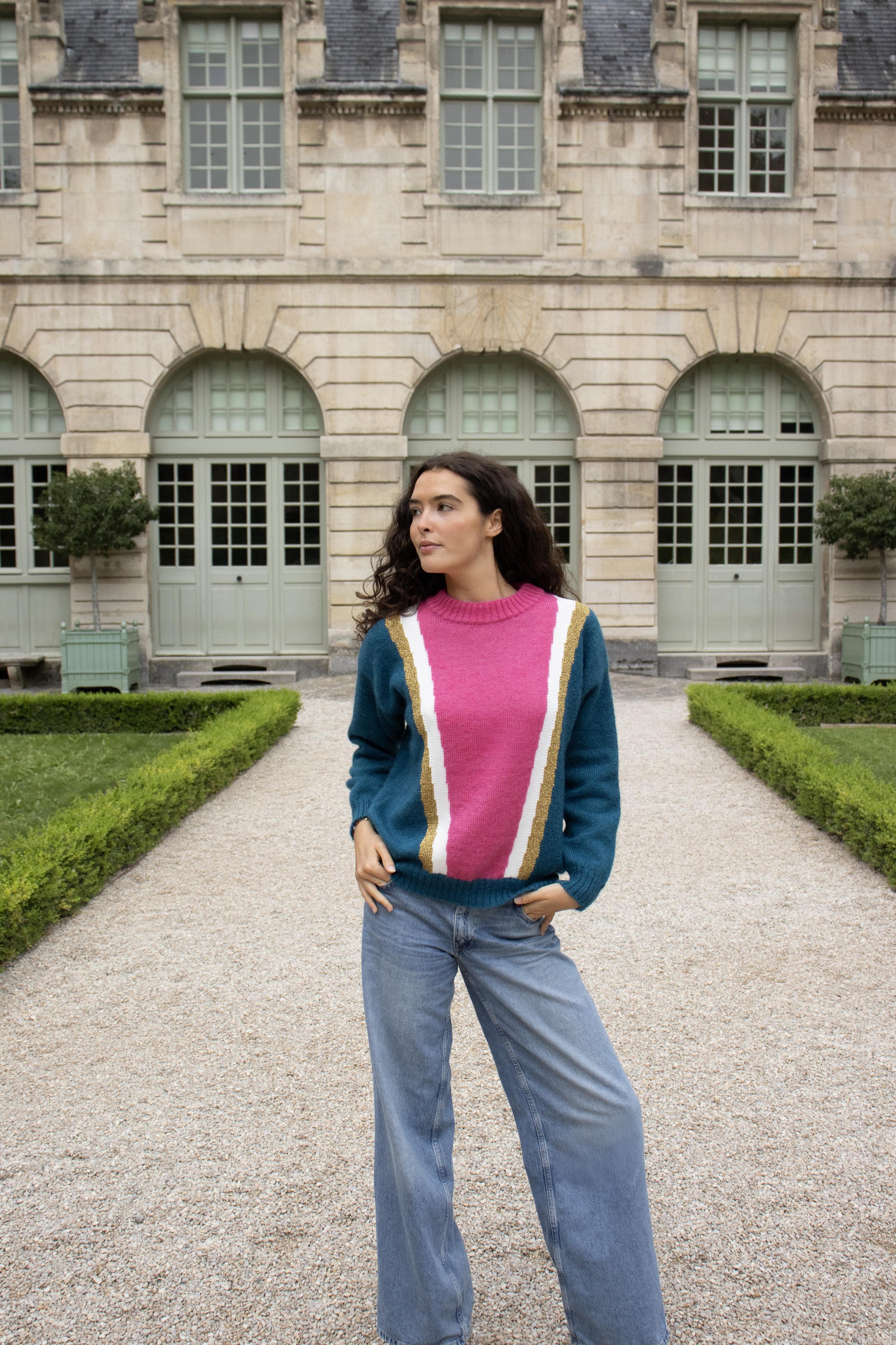 Anny Blatt Serena maglione mohair seta pacifico sorbet