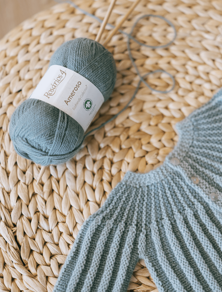 Rosarios4 412 Casaco Ameroso schema cardigan bambino