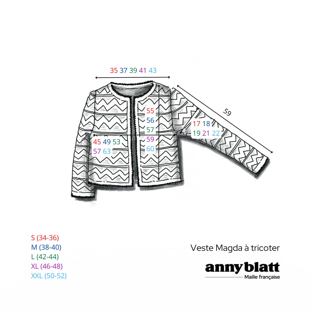 Annyblatt Magda giacca donna kit maglia taglia S naturale