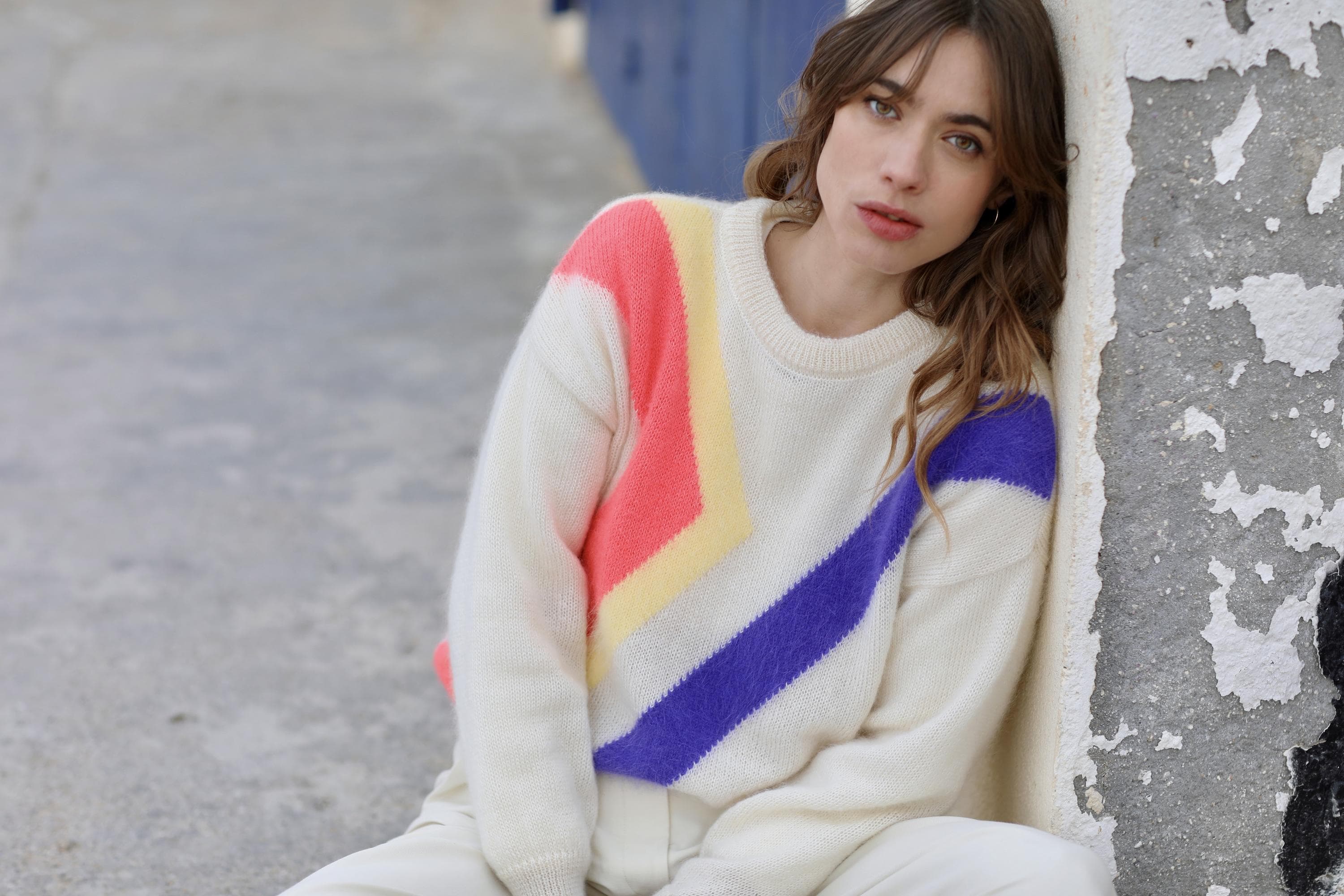 Annyblatt Inès kit maglia mohair jacquard bicolore
