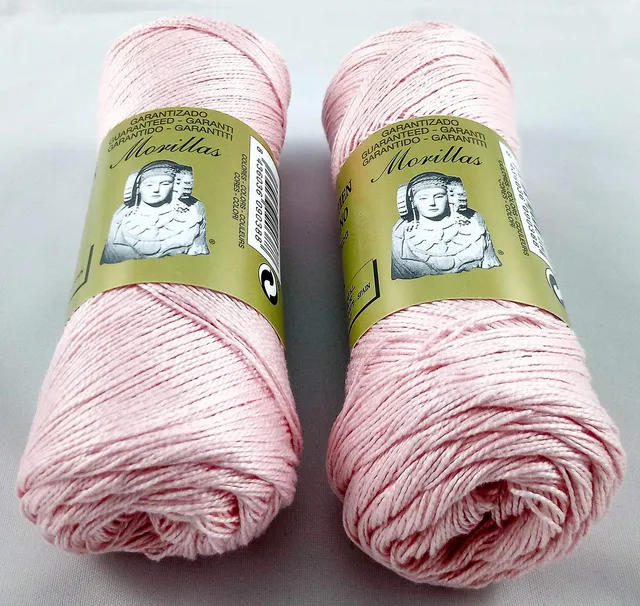 Morillas Zepelines Ne 5/2 cotone perlato rosa 8 2pz