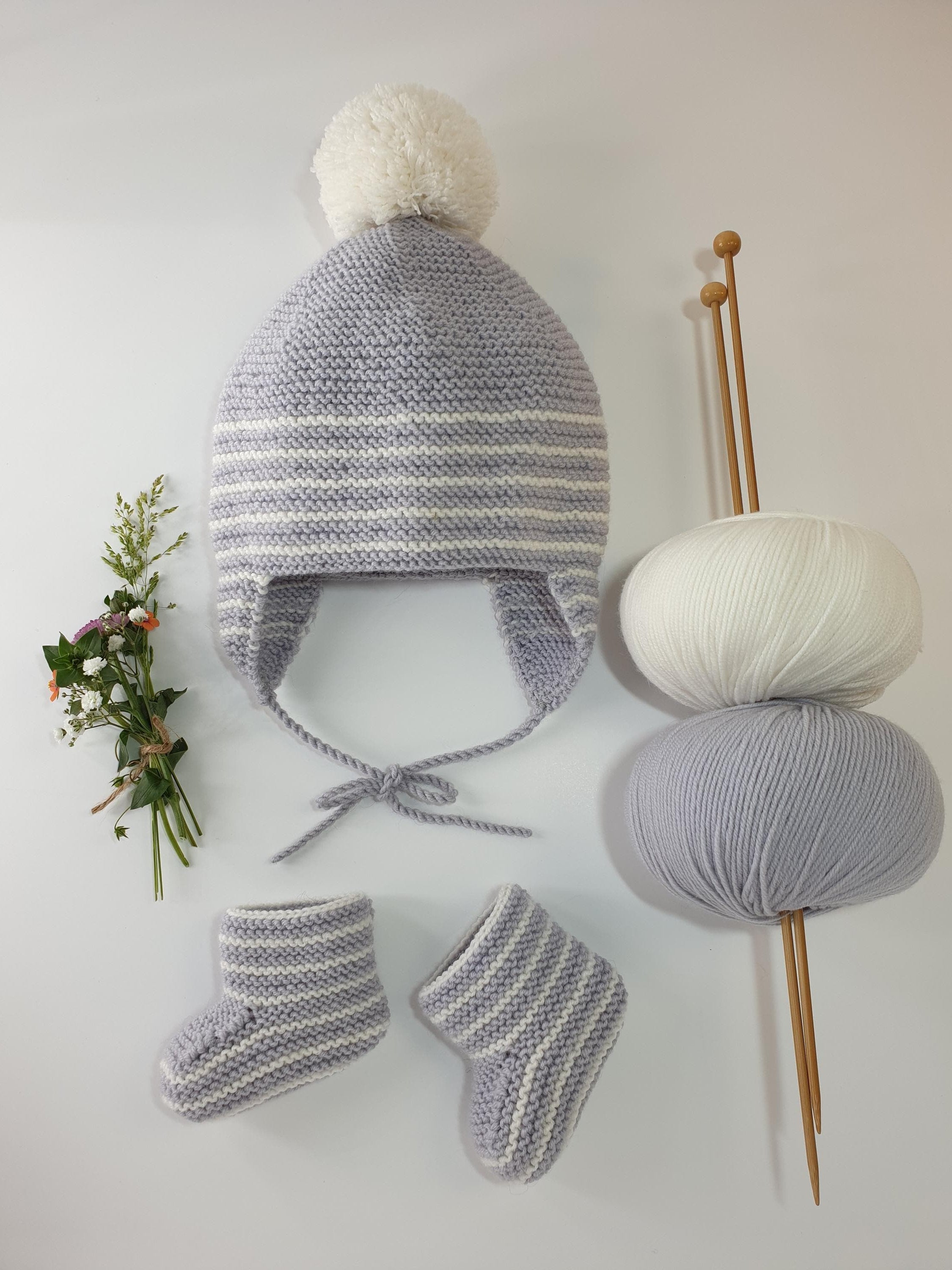 Anny Blatt Reglisse kit cappello scarpine taglia 1 bianco