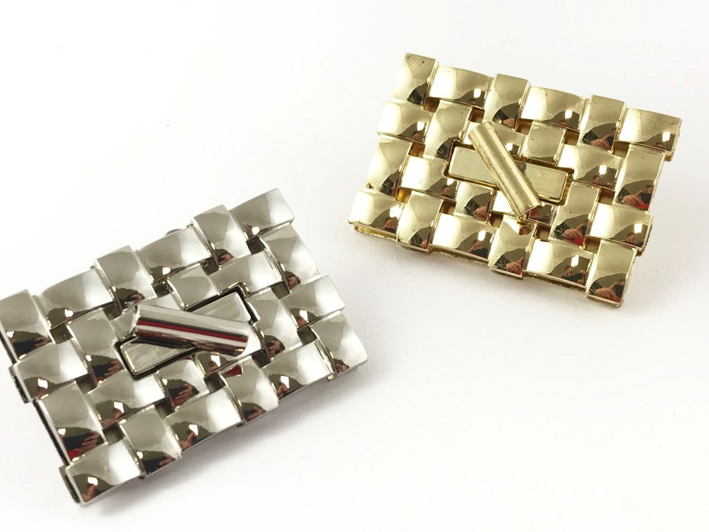 Il Filo di Arianna Intrecci chiusura borsa 6x4 cm oro metallo
