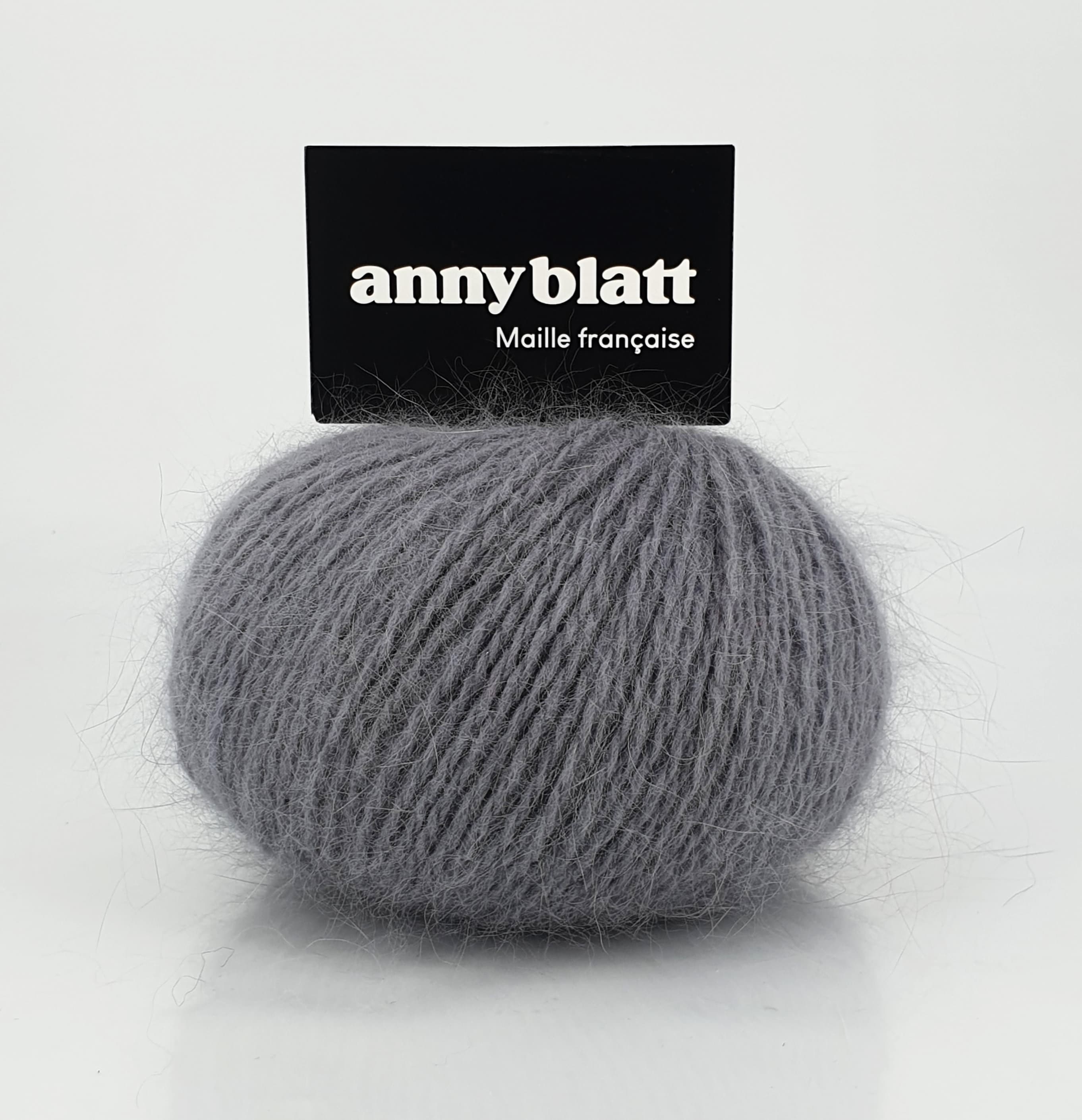 Annyblatt Angora Megève moffole kit maglia Naturale angora