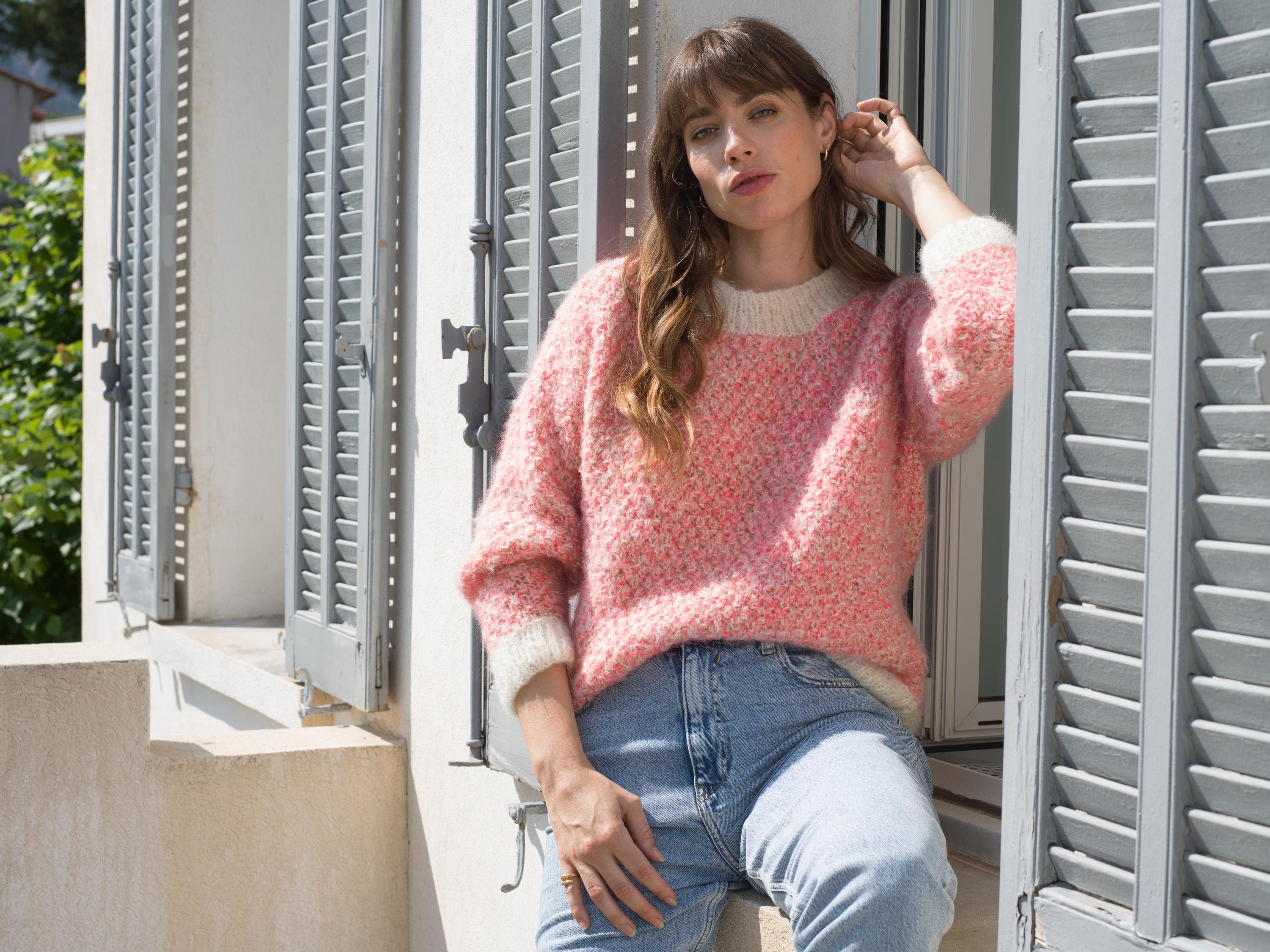 Anny Blatt Paloma kit maglia mohair punto grano M