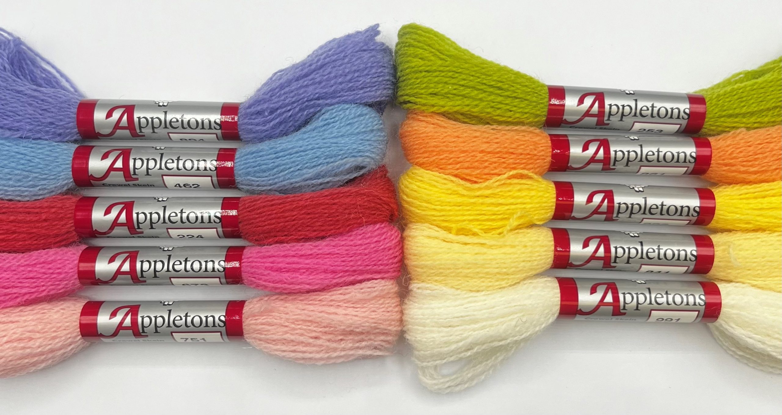 Appleton Spring 2 Ply Crewel Range set lane primaverili