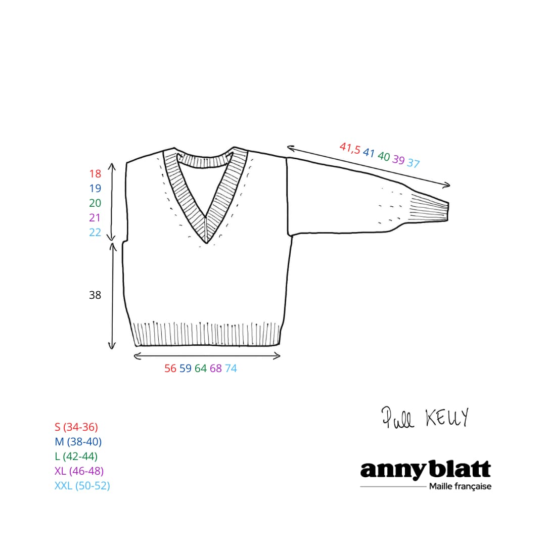 Anny Blatt Kelly Venus kit maglia scollo a V sorbet