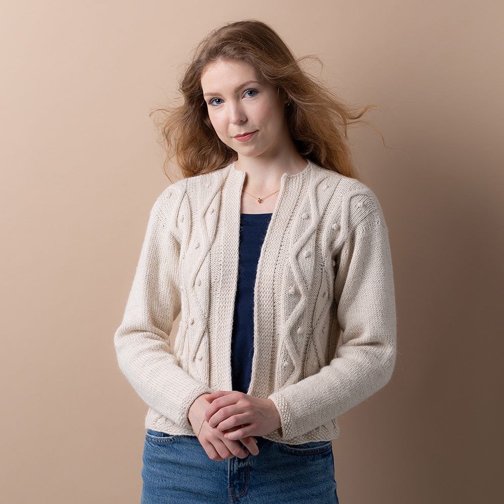 Pascuali Mad Love cardigan Marina Storm schema maglia trecce