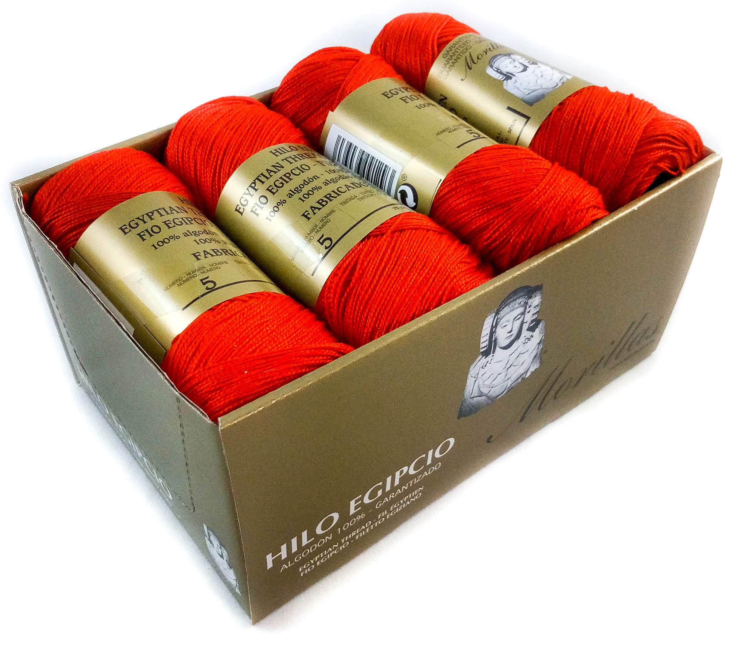 Morillas Zepelines Ne 5/2 filo di cotone rosso 11 8 pezzi mercerizzato