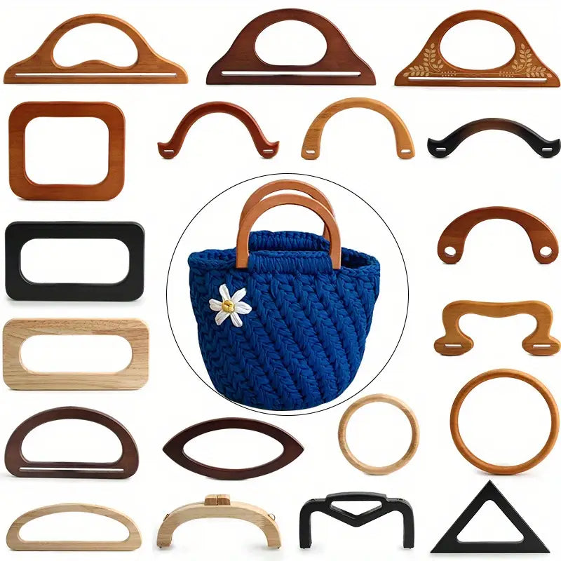 Il Filo di Arianna 954.201.01 manici legno borse marrone 10x17